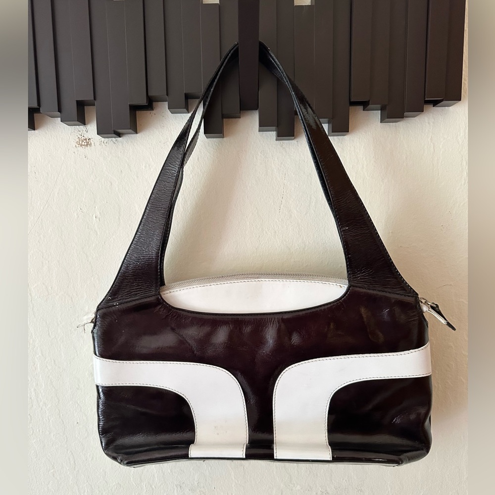 Tufi Duek black and white shoulder bag